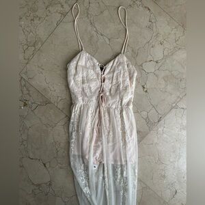 Vintage Starlette Bodysuit Lace Dress